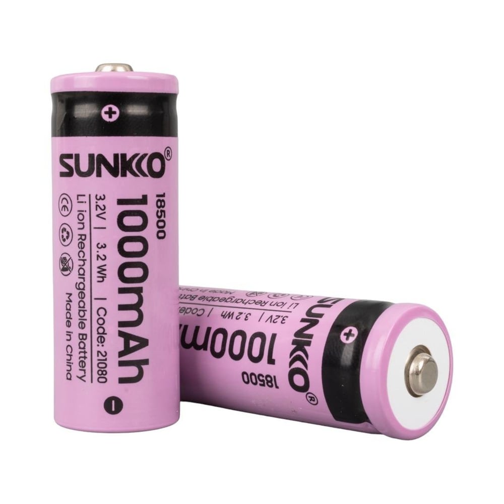 Sunkko Sunkko IFR 3.2 Volt 1000 Mah 18500 Şarj Edilebilir Pil (Tekli) - Piller