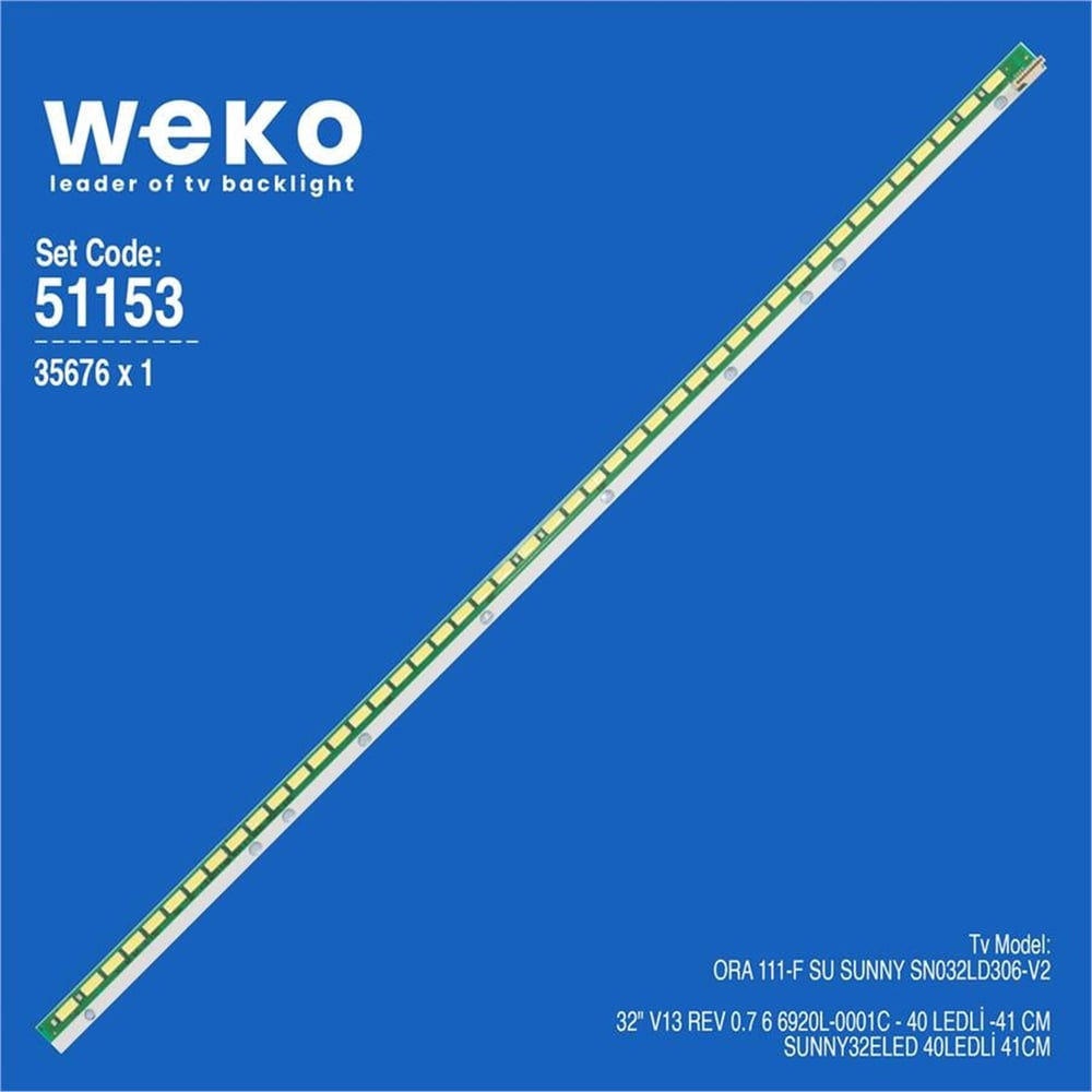 Weko Sunny SN032LD306-V2 32'' 1 Adet Tv Led Bar - Sunny Led Bar