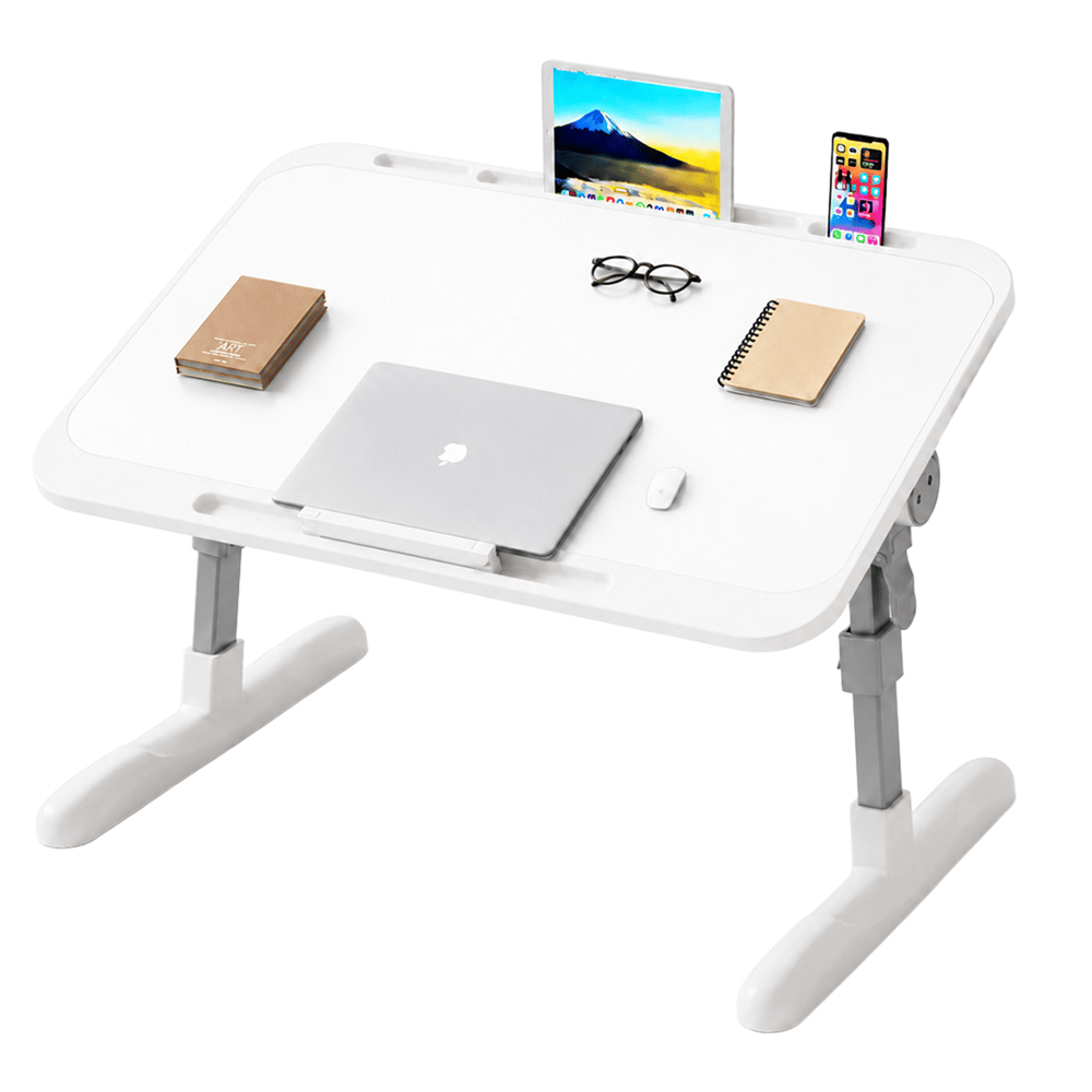 Sunup Sunup SN-29697 Çok Fonksiyonlu Katlanabilir Yatak Koltuk Laptop Masası Yükseklik Ve Açı Ayarlı Beyaz 60X40cm - Ev ve Yaşam