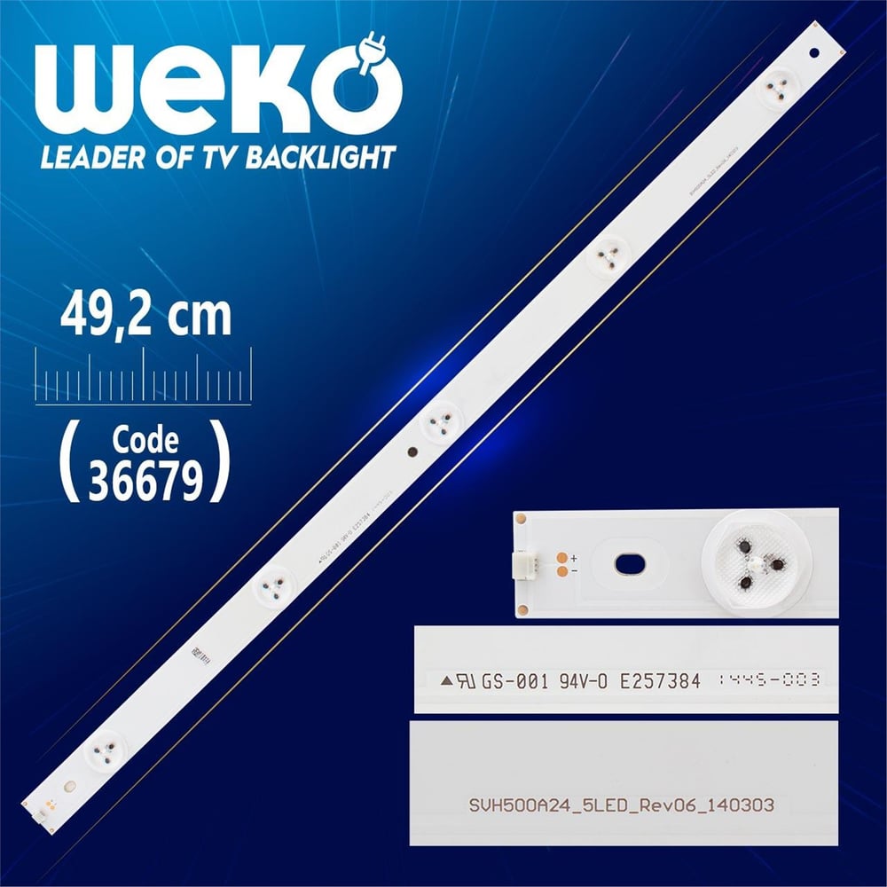 Weko SVH500A24_5LED_REV06_140303 (5 LEDLİ) 49.2 CM - Tv Led Bar - Tv Led Bar