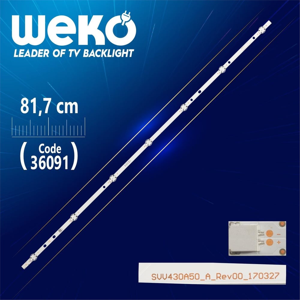 Weko SVV430A50_A_REV00_170327 - 7 LEDLİ - 81.7 CM - Tv Led Bar - Tv Led Bar
