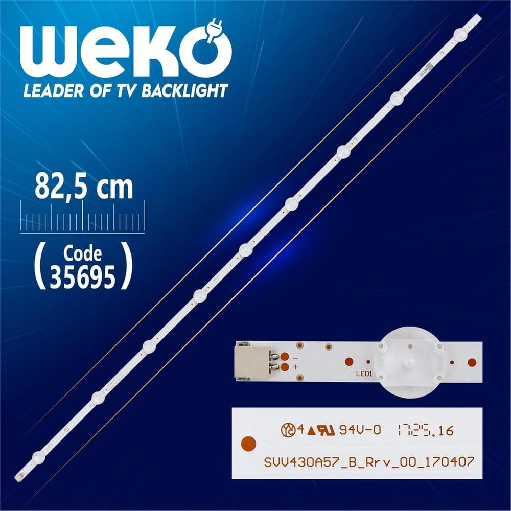 Weko SVV430A57_B_REV00_170407 - 82.5 Cm 9 Ledli - WK-1171 Led Tv Bar - Tv Led Bar