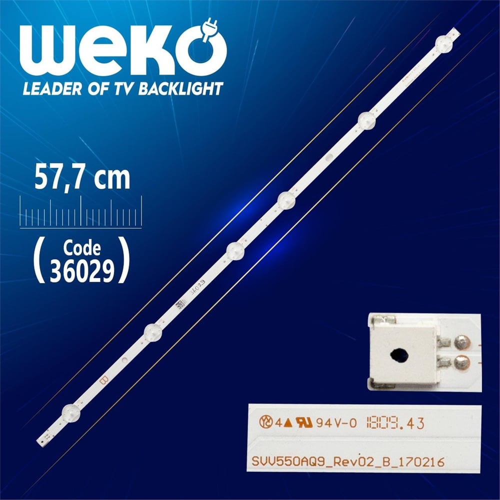Weko SVV550AQ9_REV02_B_170216 - 6 Ledli - 57.7 CM - Tv Led Bar - Tv Led Bar