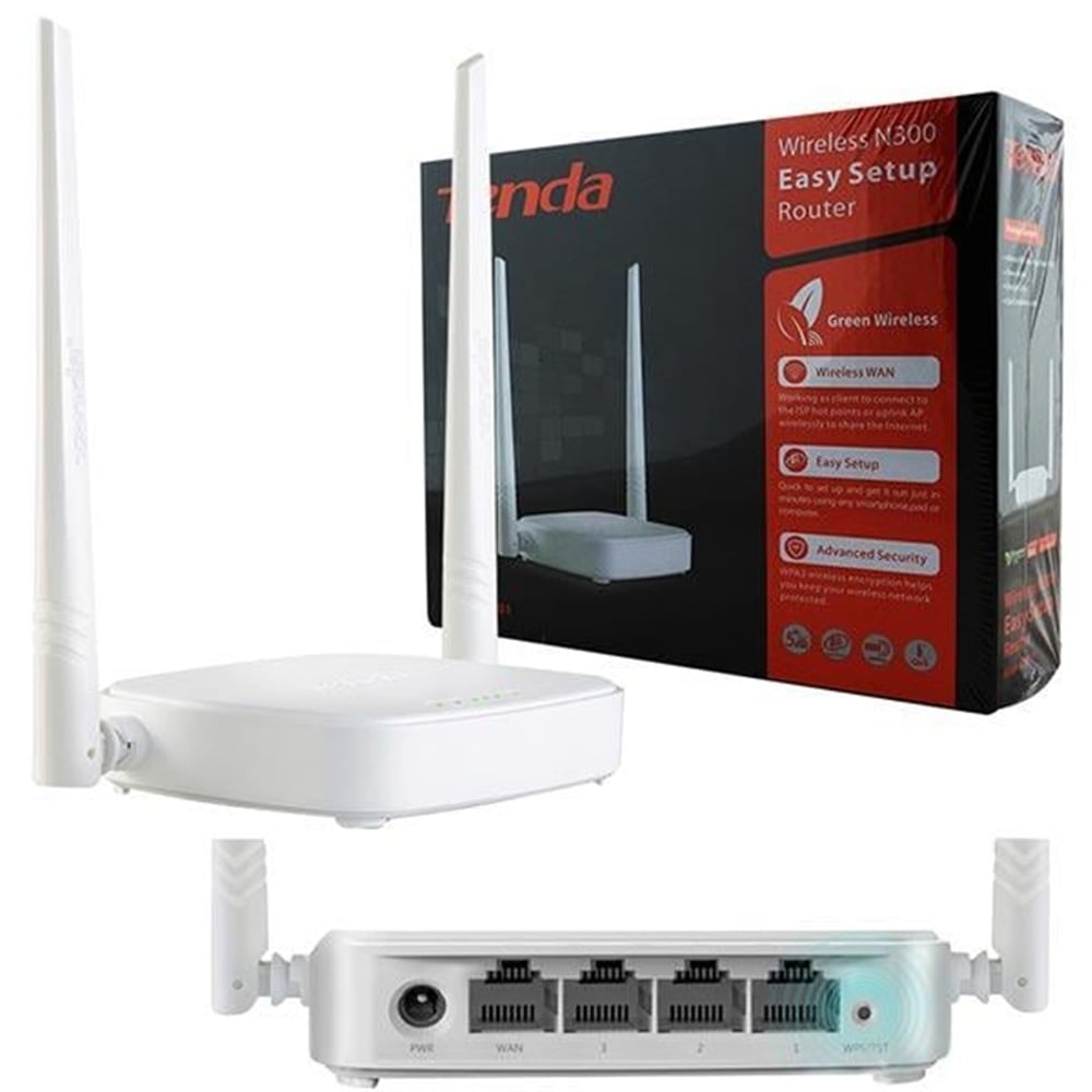 Tenda Tenda N301 4 Port 300 Mbps Router Ap Repeater - Access Point-Router