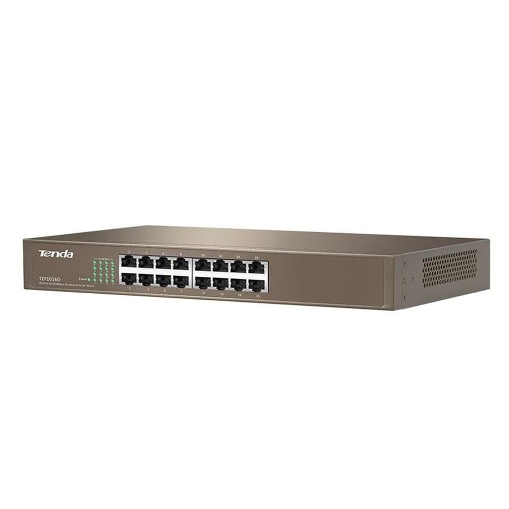 Tenda Tenda TEF1016D 16 Port 10/100 MBPS Ethernet Switch - Ethernet Switch