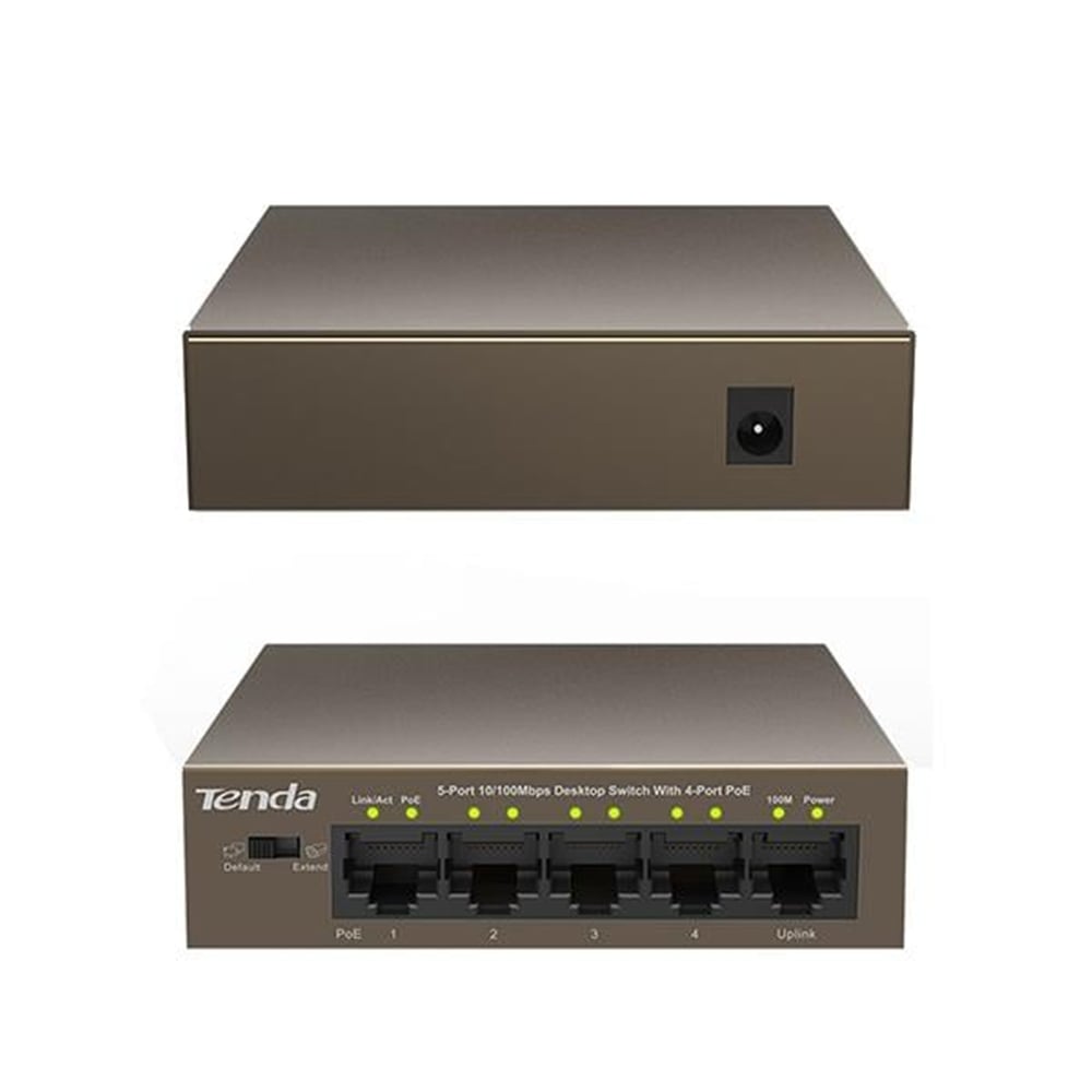 Tenda Tenda TEF1105P 4 Port Poe’li 58W 5 Port Ethernet Switch - Ethernet Switch