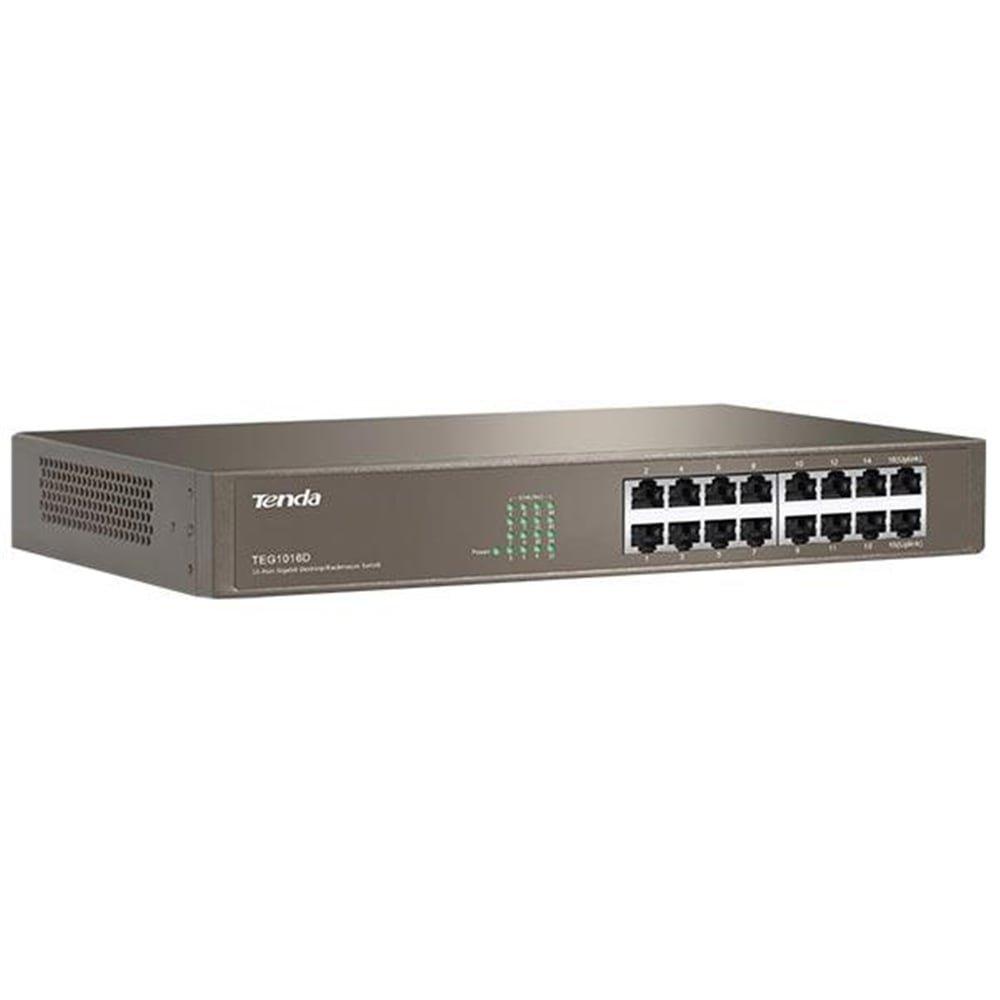 Tenda Tenda TEG1016D 16 Port Gigabit Rackmount Switch - Ethernet Switch