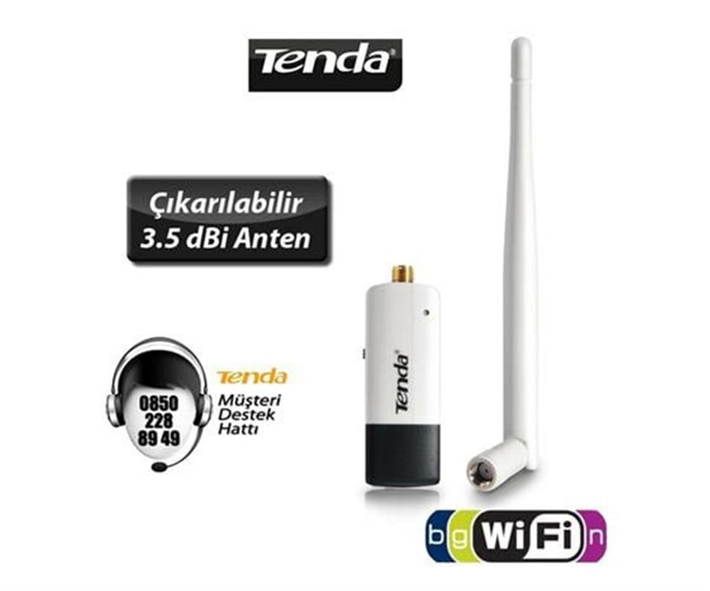 Tenda Tenda W311U+ WiFi-N 150 Mbps Wireless Adaptör - Wireless Adaptör
