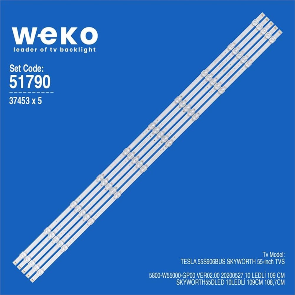 Weko Tesla 55S906BUS 55'' 5 Adet Tv Led Bar - Diğer Led Bar Çeşitleri