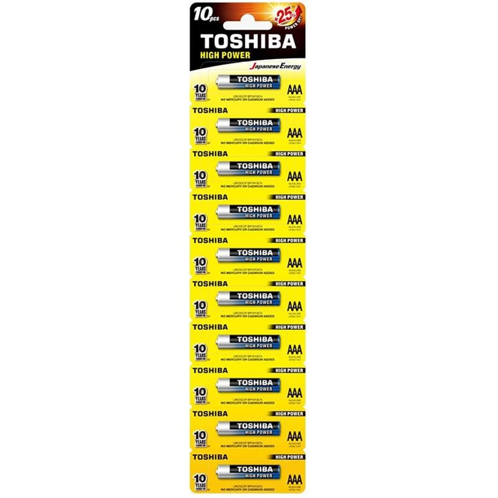 Toshiba Toshiba AAA Alkalin İnce Kalem Pil 10'lu Paket - Piller