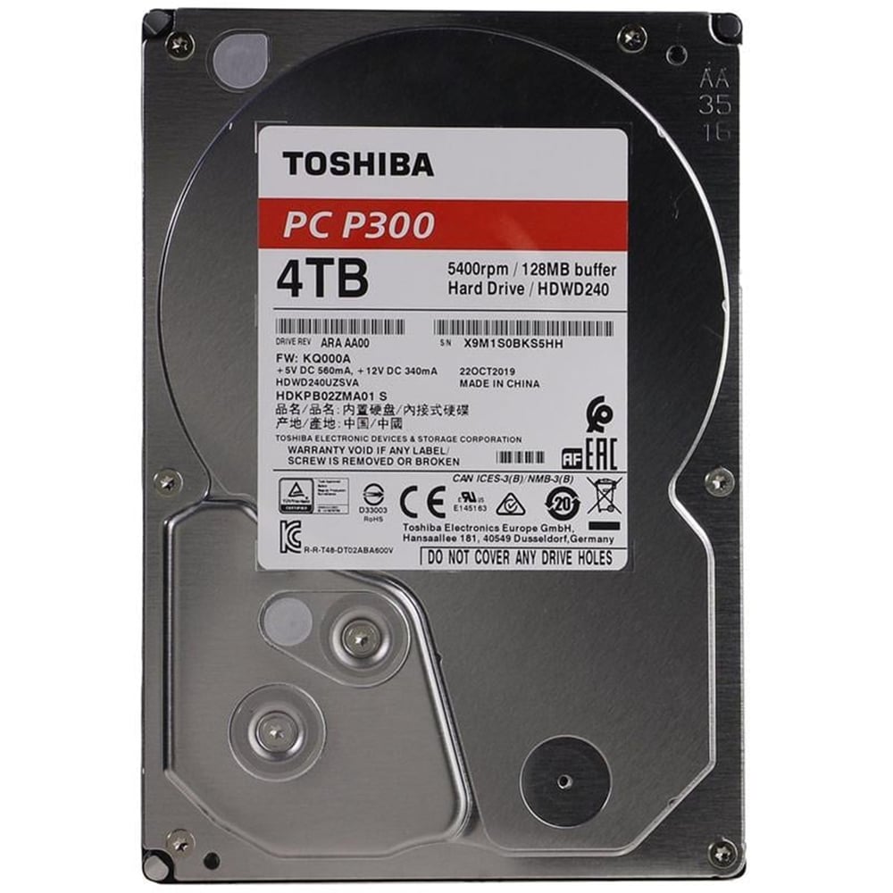 Toshiba Toshiba P300 5400 Rpm Sata3 128 MB 4 TB Harddisk HDWD240UZSVA - Güvenlik 7-24 Diskleri