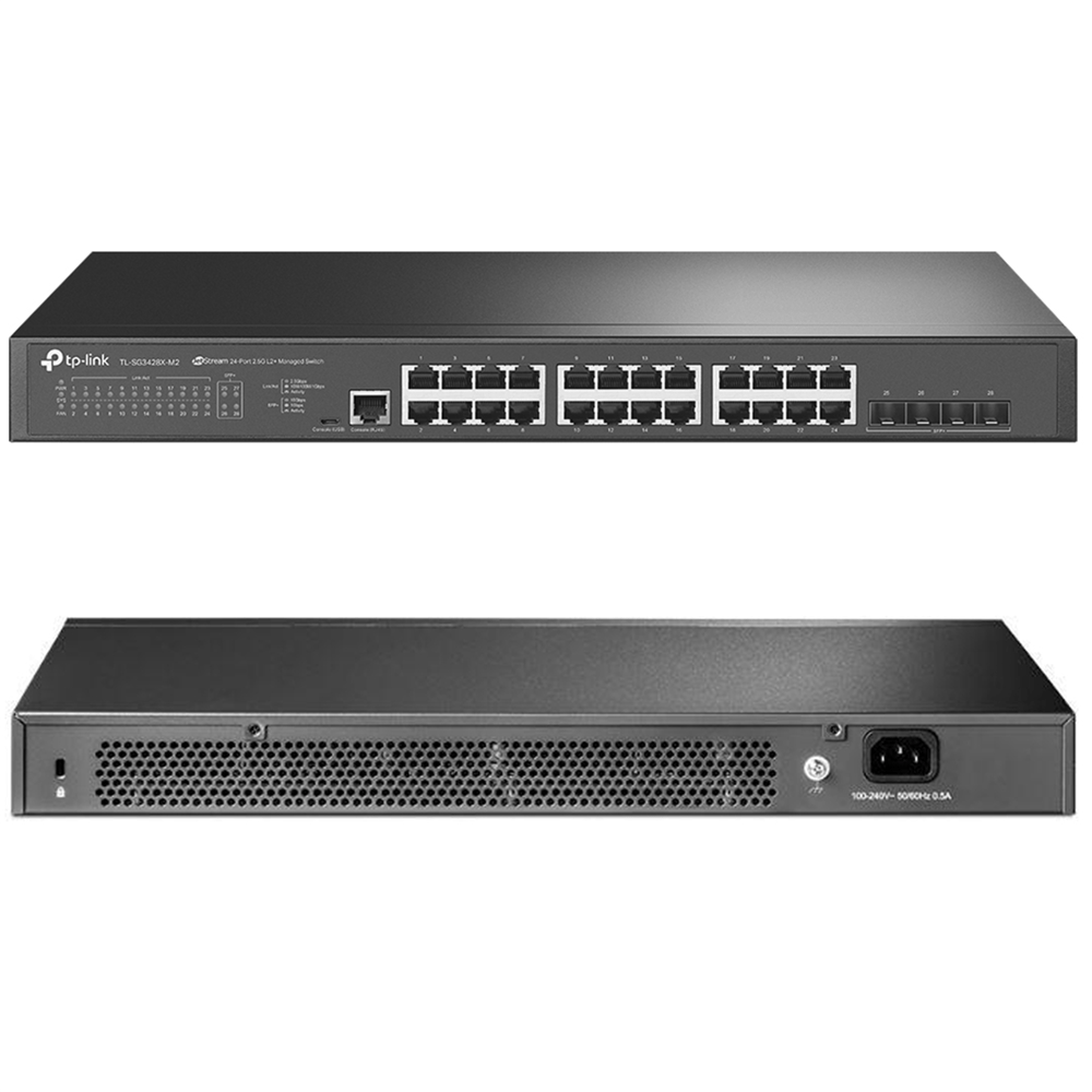 TP-Link Tp-Link Omada TL-SG3428X-M2 24 Port 2.5gbase-T + 4x10GB Sfp+ Uplink Yönetilebilir Switch - Ethernet Switch