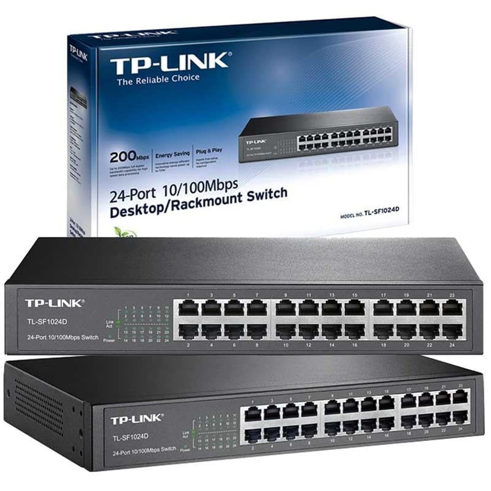 TP-Link Tp-Link TL-SF1024D 24 Port 10-100 Mbps Ethernet Switch - Ethernet Switch
