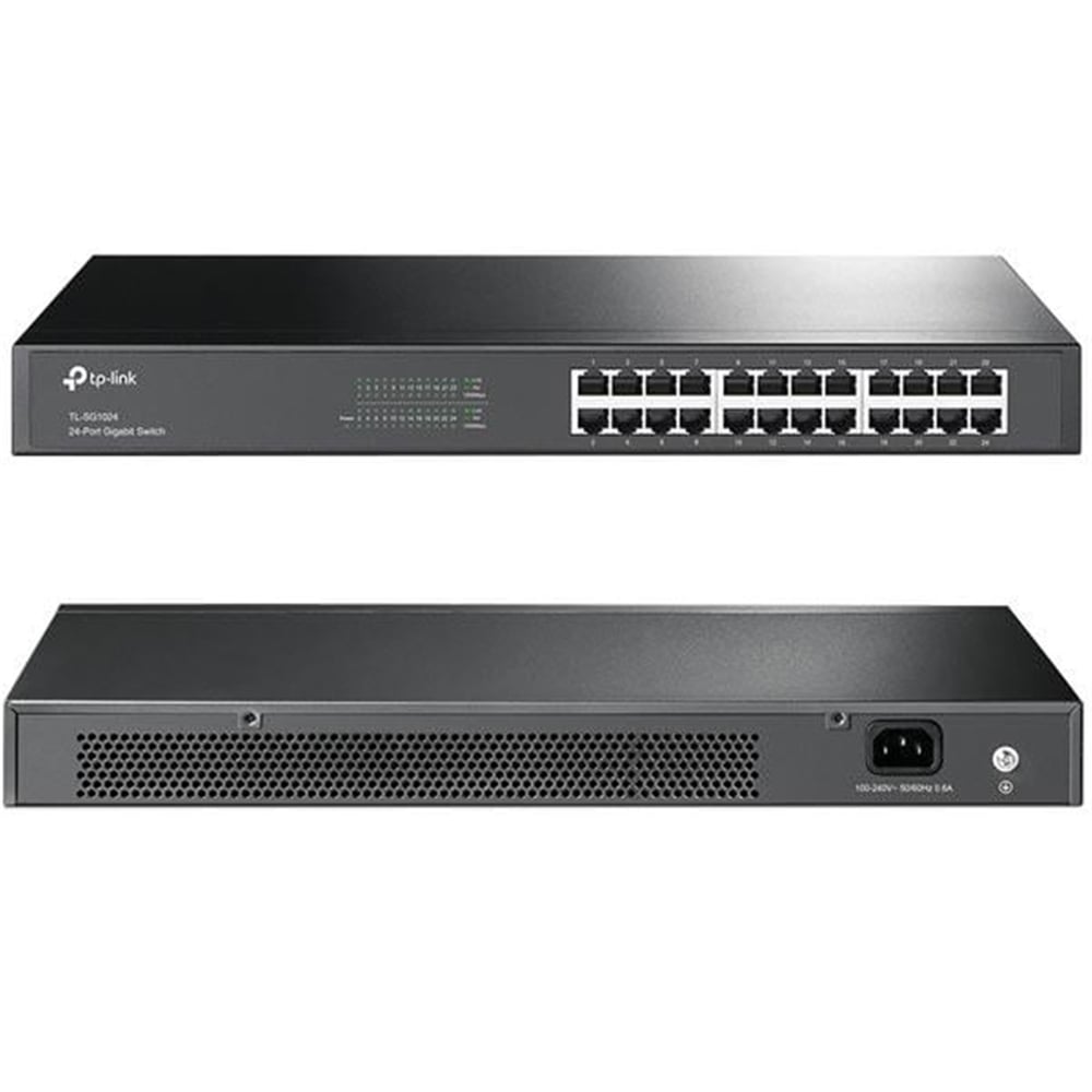 TP-Link Tp-Link TL-SG1024 24 Port 10-100-1000 Mbps Rackmount Gigabit Switch - Ethernet Switch