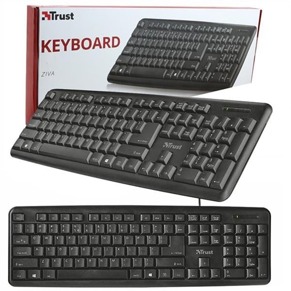 Trust Trust Zıva 21657 Suya Dayanıklı Usb Q Klavye - Klavye & Mouse Set