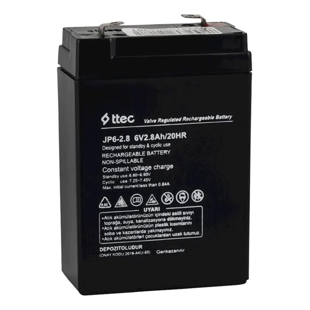 Ttec Ttec Akü 6 Volt 2.8 Amper Dik ( 66 X 33 X 97 Mm ) - Kuru Akü