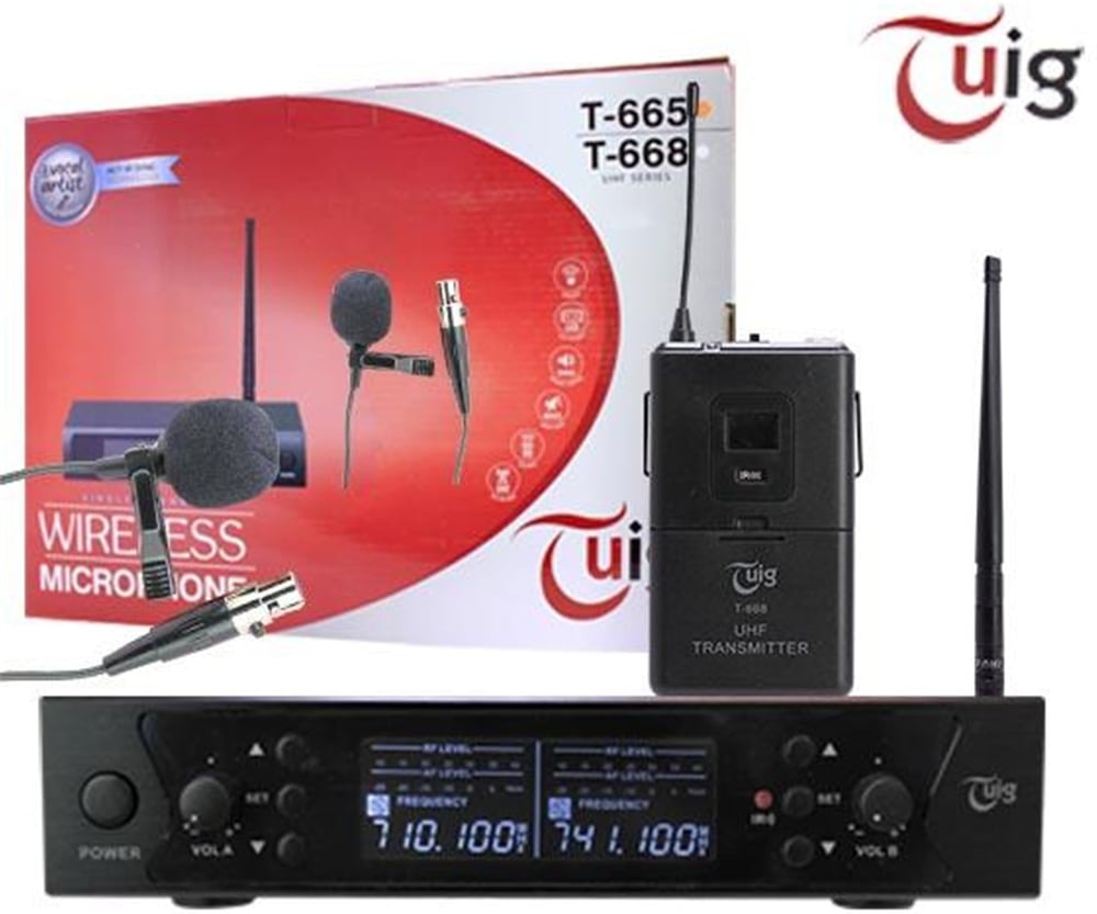 Oem Tuig T-665 1 Yaka Kablosuz UHF Telsiz Mikrofon - Kablosuz Mikrofonlar