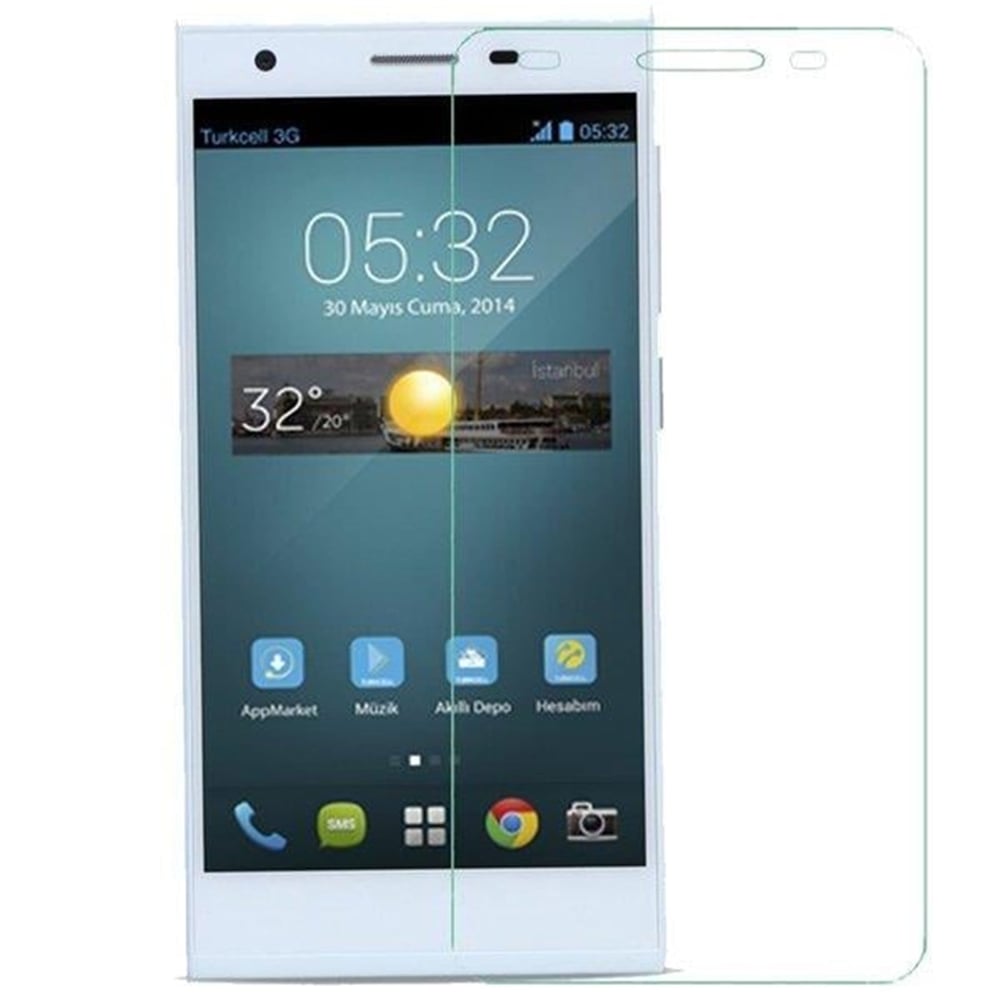 Powermaster Turkcell T50 Kırılmaz Telefon  Ekran Koruyucu Şeffaf - Kırılmaz Ekran Koruyucu