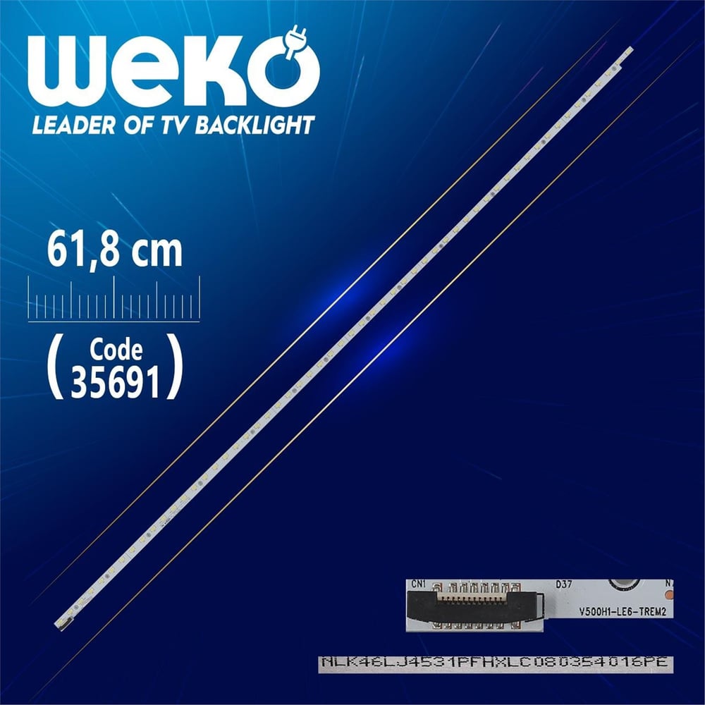 Weko V500H1-LE6-TREM2 - 61.8 Cm 56 Ledli - (WK-1167) Tv Led Bar - Tv Led Bar