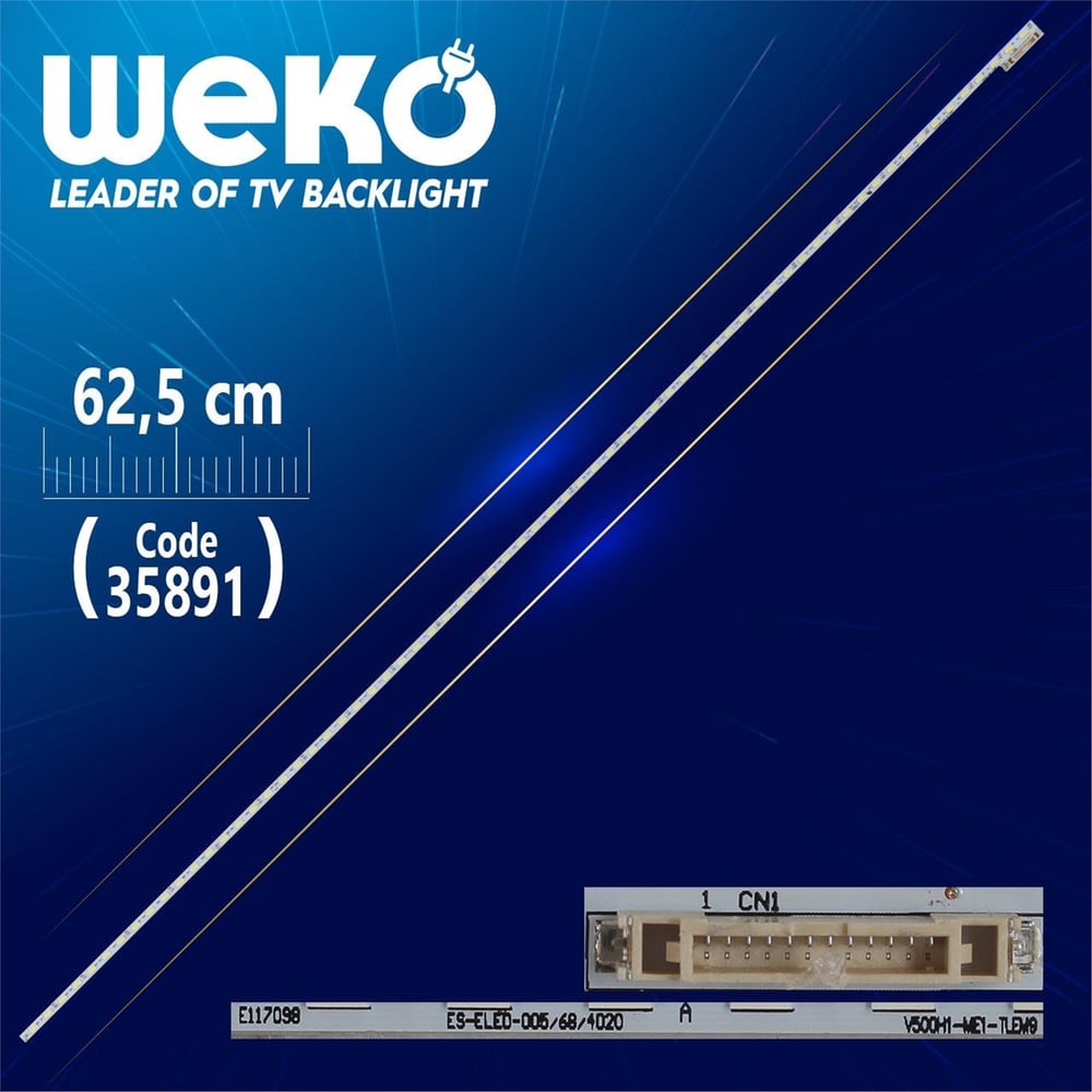Weko V500H1-ME1-TLEM9 - LE50A5000 50DU6000 - ES-ELED-005/68/4020 - 62.5 Cm WK-1353 Tv Led Bar - Tv Led Bar