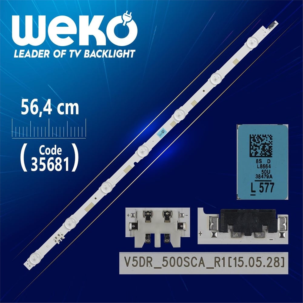 Weko V5DR_500SCA_R1 - 56.4 Cm 7 Ledli - (WK-1158) Tv Led Bar - Tv Led Bar
