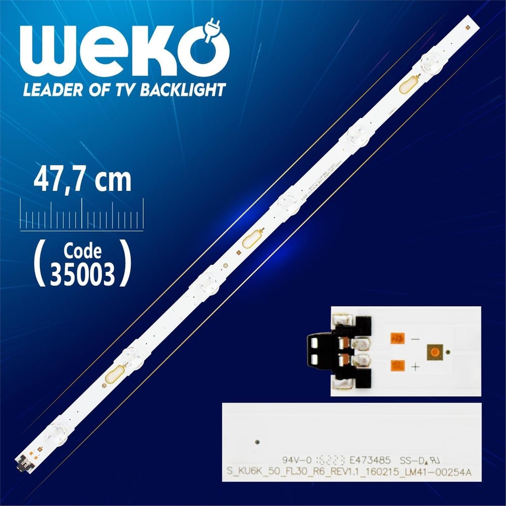 Weko V6DU-500DCB-R2 - S_KU6K_50_FL30_R6_REV1.1_160215_LM41-00254A (RİGHT) (WK-792) Tv Led Bar - Tv Led Bar