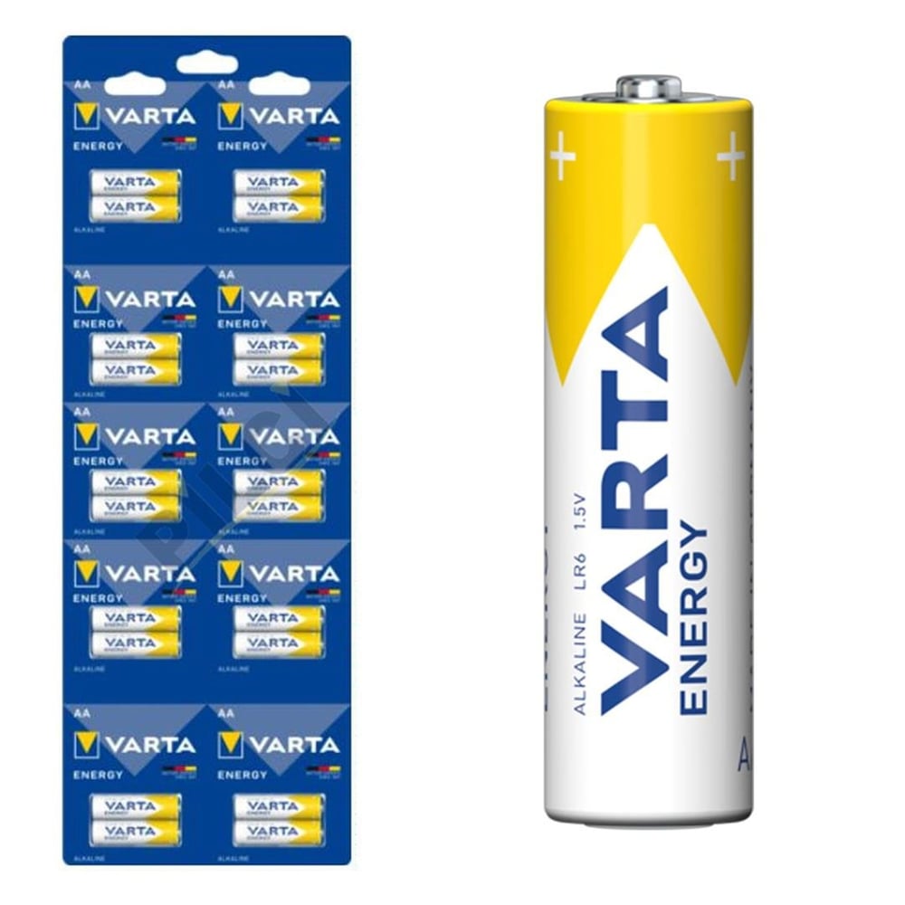 Varta Varta 1.5 Volt Alkalin AA Kalem Pil 2'li Yırtmalı (20'li Kartela Paket) - Tek Kullanımlık Piller