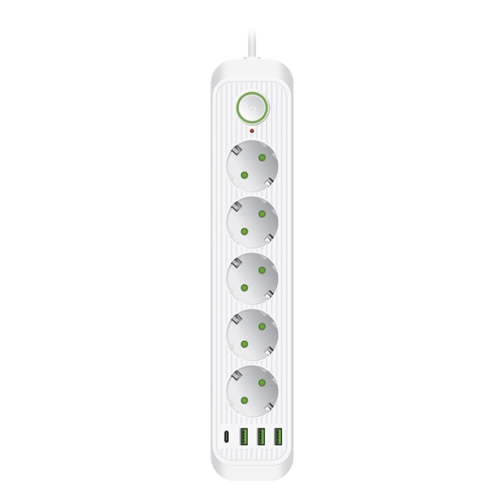 Vea Vea Ve-F65uw 5'li 3 Usb'li Anahtarlı 1.5 Metre Beyaz Grup Priz - Grup Prizler