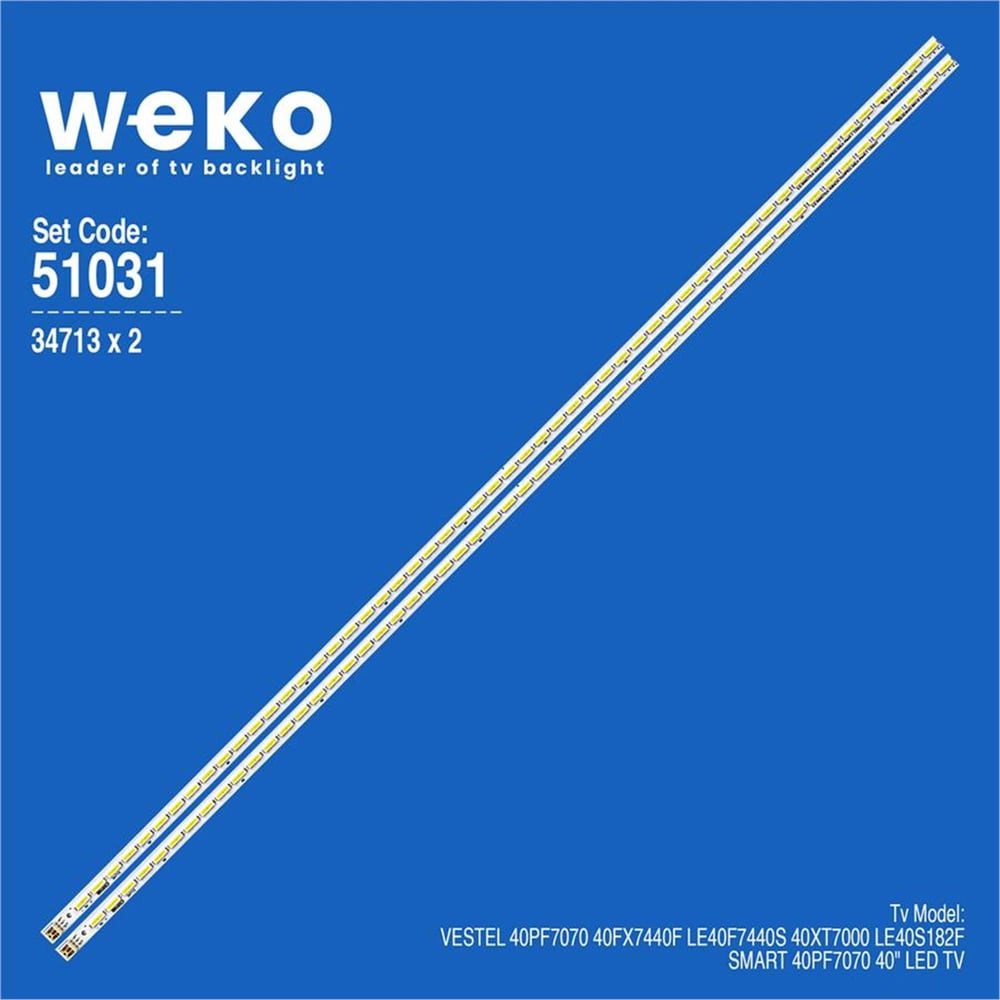 Weko Vestel 40XT7000 40” 2 Adet Led Bar - Vestel Led Bar