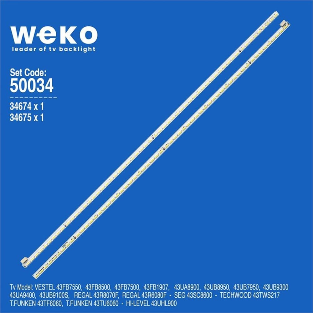 Weko Vestel 43FB1907 43'' İnç 2 Adet Tv Led Bar - Vestel Led Bar