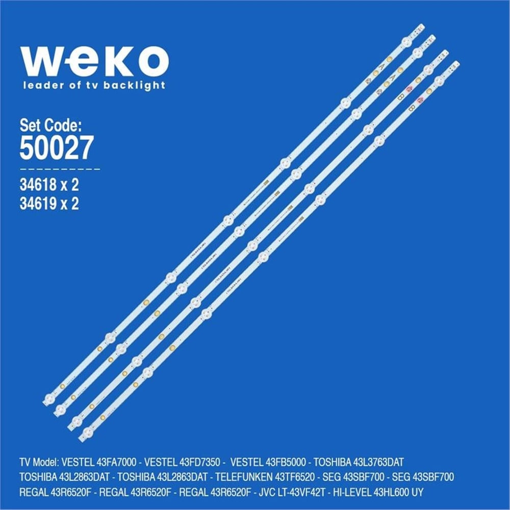 Weko Vestel 43FB5000 43'' İnç 4 Adet Tv Led Bar - Vestel Led Bar