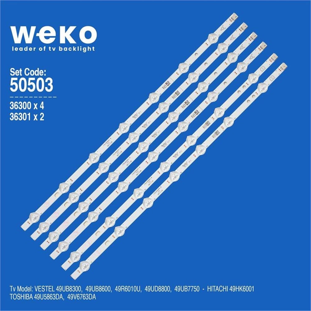 Weko Vestel 49UB7750 49'' İnç 6 Adet Tv Led Bar - Vestel Led Bar