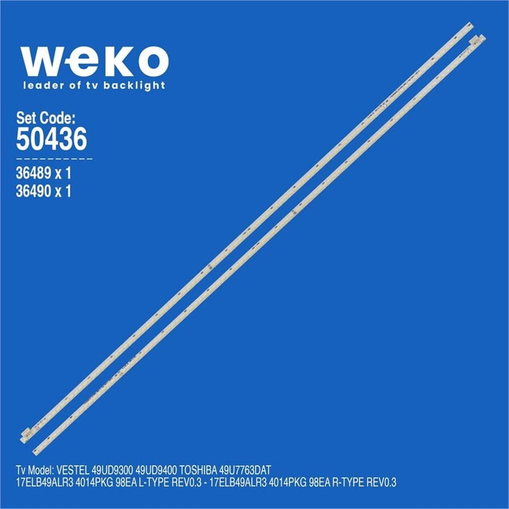 Weko Vestel 49UD9300 49'' İnç 2 Adet Tv Led Bar - Vestel Led Bar