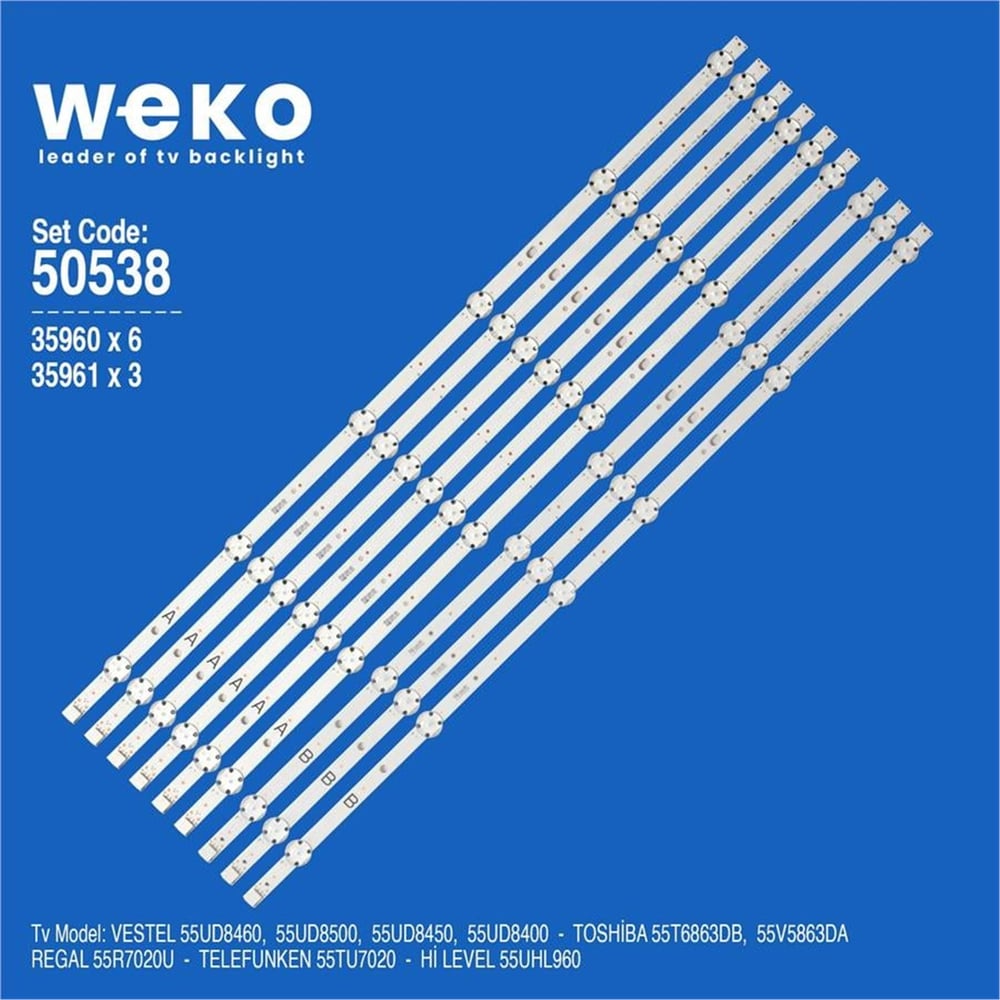 Weko Vestel 55UD8460 55'' İnç 9 Adet Tv Led Bar - Vestel Led Bar