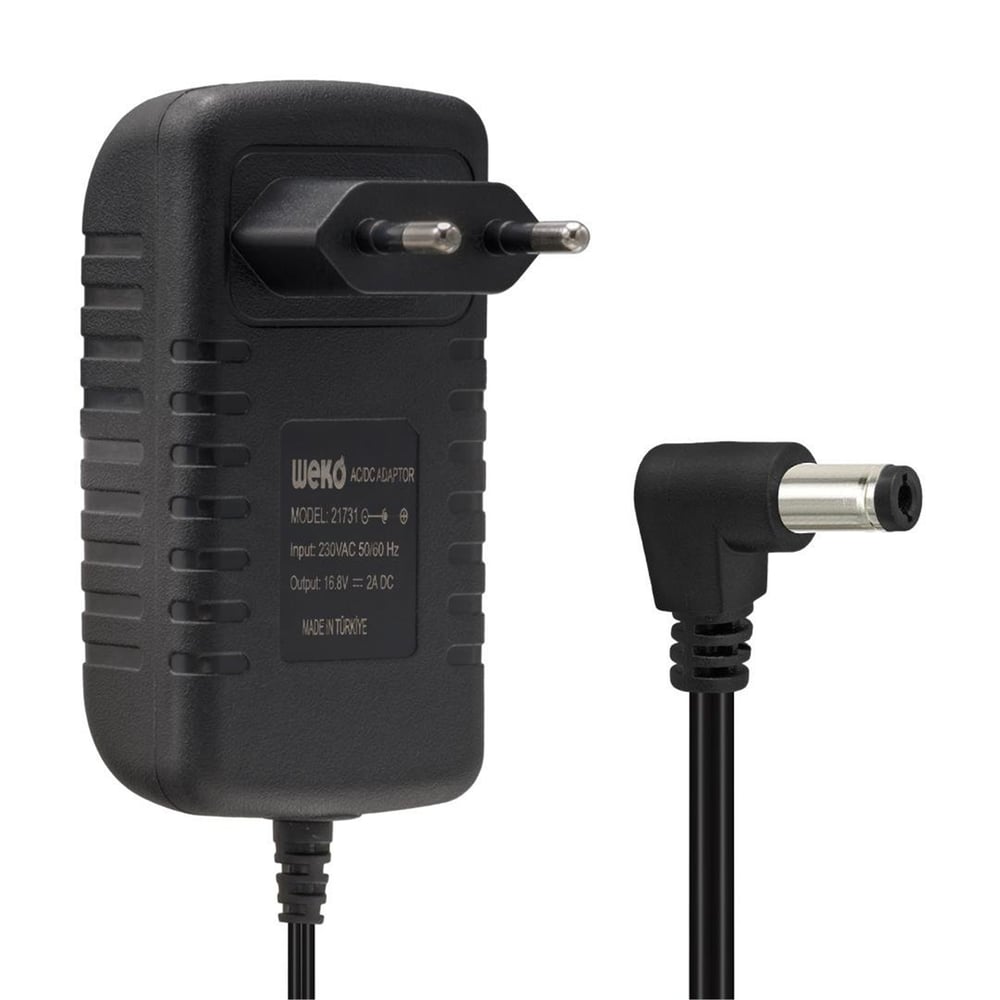 Weko Weko 16.8 Volt - 2 Amper Ledli̇ Pri̇z Ti̇pi̇ 5.5*2.5  Uçlu Şarj Adaptörü - Santral Adaptörü