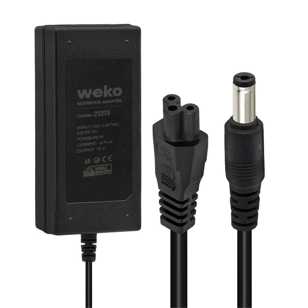 Weko Weko 19 Volt 4.74 Amper 90 Watt Notebook Adaptör (5.5*2.5 Uçlu) - Laptop Adaptörleri