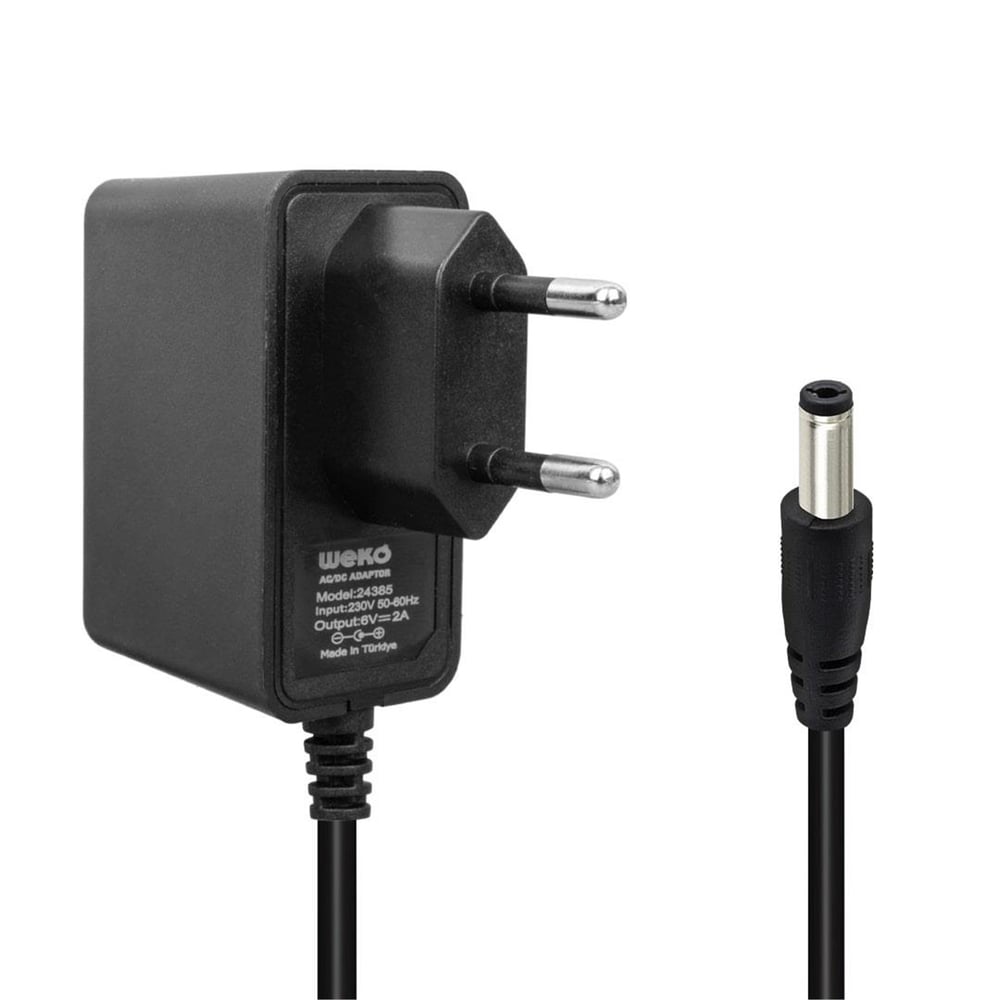 Weko Weko 6 Volt 2 Amper 5.5*2.5 Uçlu Yerli Üretim Priz Tipi Adaptör - Adaptörler