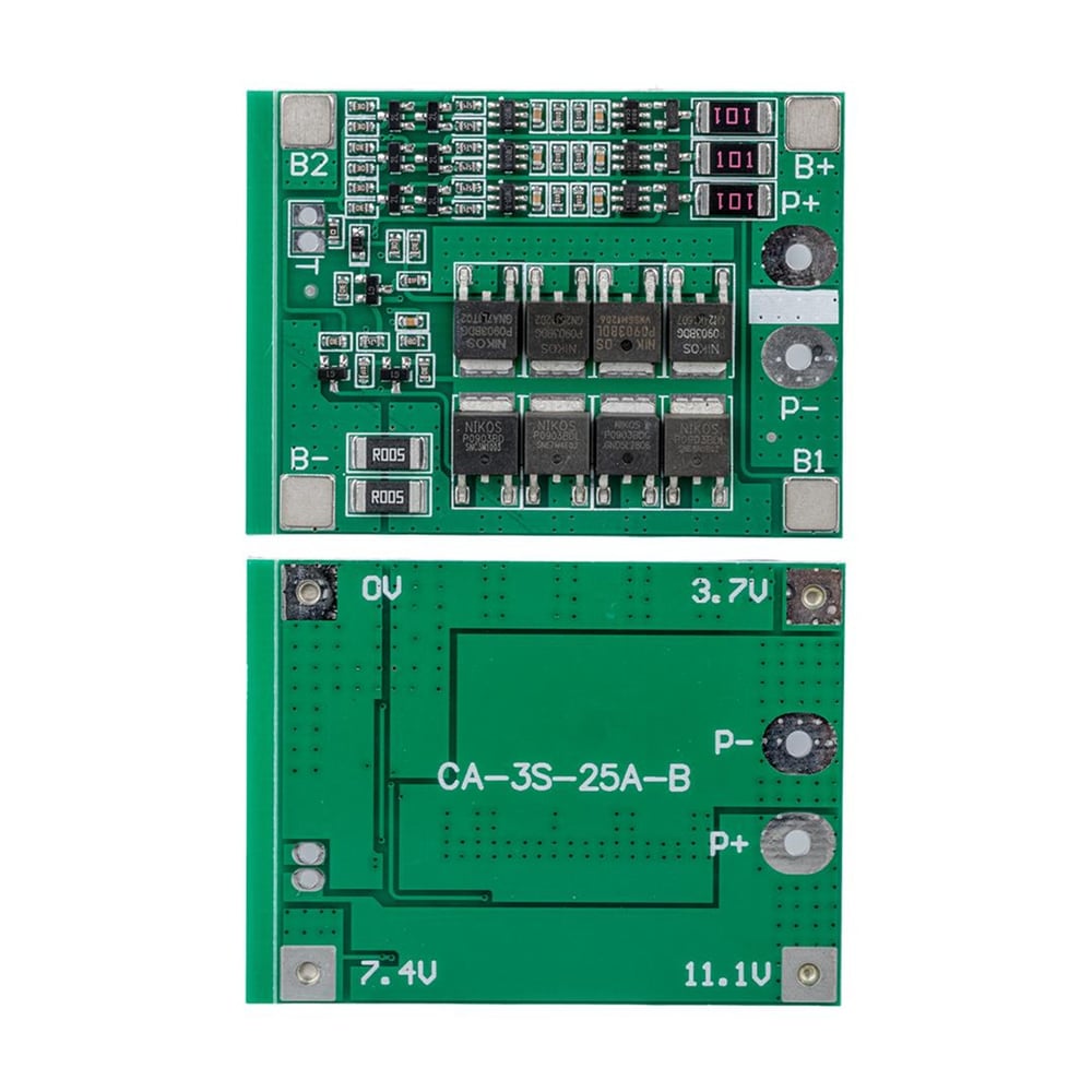 Weko Weko BMS-24227 3S 25A BMS Devresi Lityum Batarya Şarj Modülü - Pil Koruma Devresi BMS