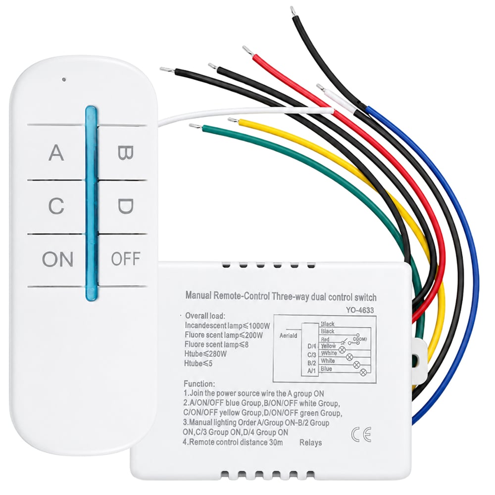 Weko Weko WK-28838 4 Kanallı Uzaktan Kumandalı Aydınlatma Kontrol Anahtarı Avize Modülü - Led Ampul Aydınlatma