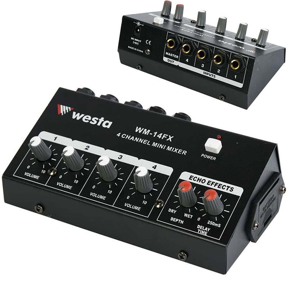 Westa Westa WM-14FX 20 Db Ekolu 4 Kanal Mikrofon Çoğaltıcı Mixer - Seslendirme Ekipmanları