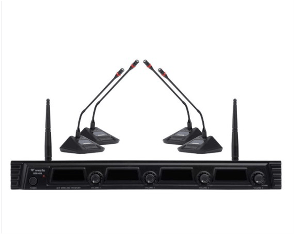 Reyonex WESTA WM-404C 4 KANAL UHF MASA MİKROFON SETİ - Mikrofonlar