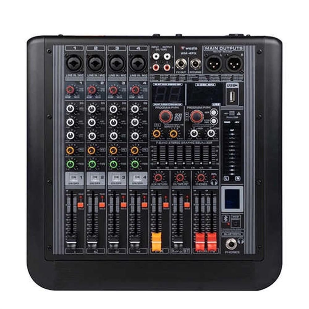 Westa Westa Wm-4Px 2X280W 7 Bant Grafik Ekolayzer 4 Kanal Power Mixer - Cami Anfisi