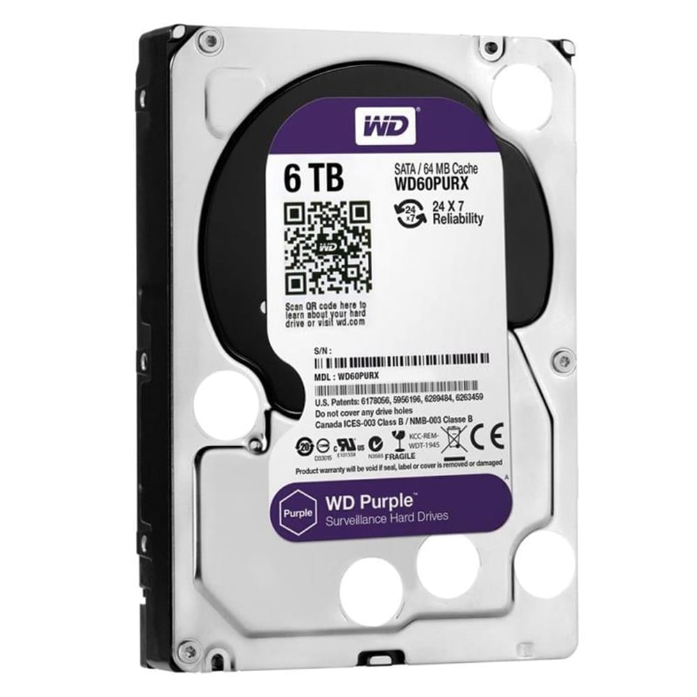 Western Digital Western Digital Purple WD60PURX 6TB Sata 6GB/s 7-24 Güvenlik Harddisk - Hard Diskler