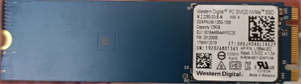 Reyonex WESTERN DİGİTAL SN520 128GB M.2 2280 NMVE SSD - Harddiskler