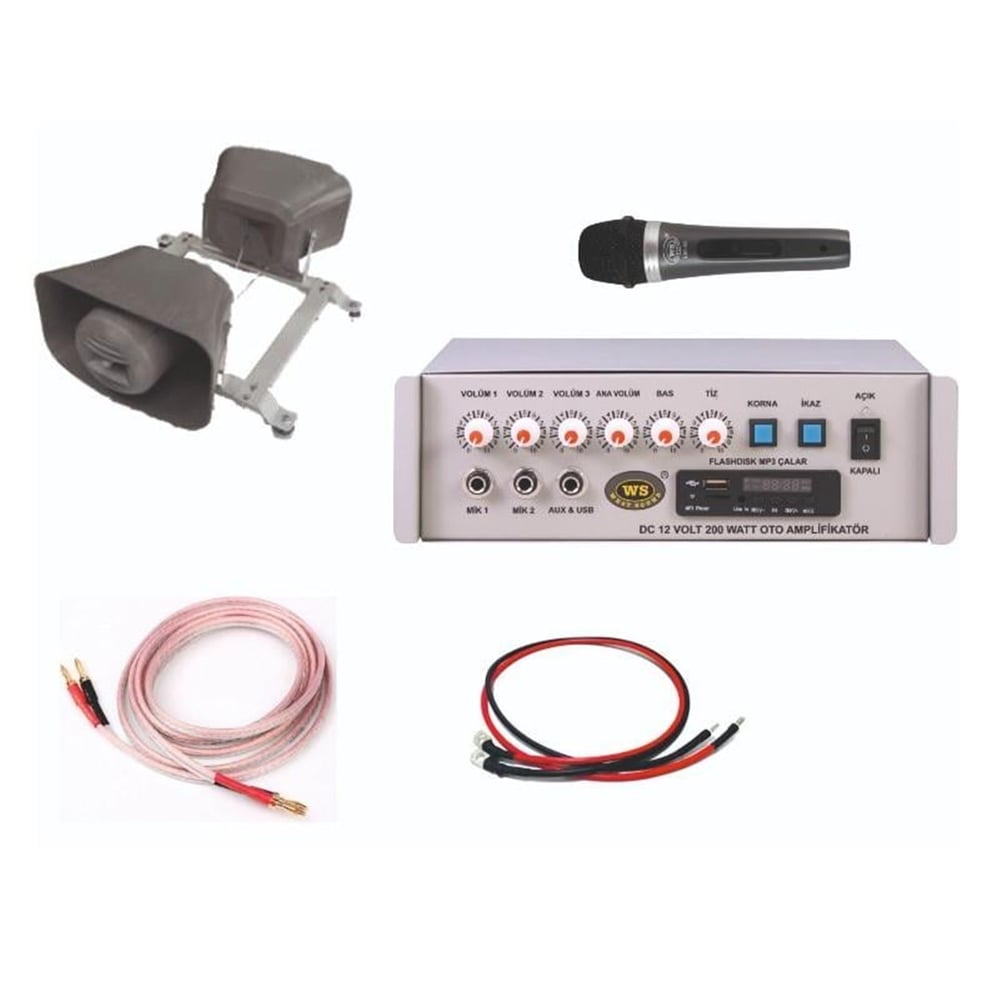 Westsound Westsound 20 Cm 200 Watt 2Li Araç Üstü Hoparlör Seçim Seti (12V/200W Amfili) - Kontrol Üniteleri