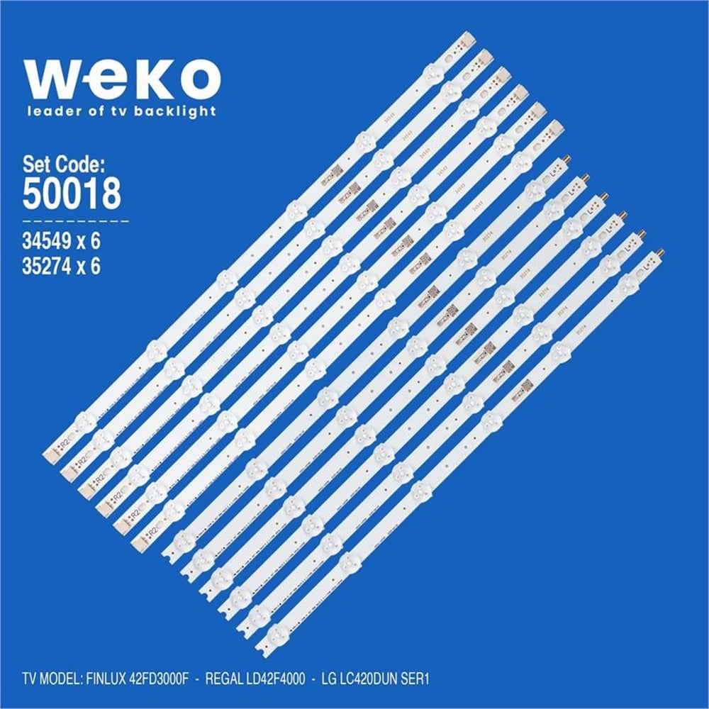 Weko Wkset-5018 34549X6 35274X6 42 Row Rev0.2 12 Adet Led Bar - Tv Led Bar