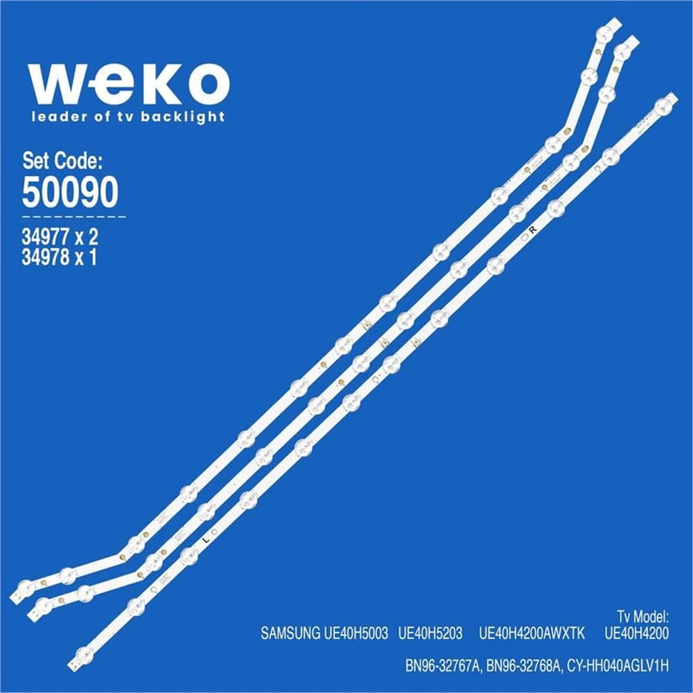 Weko Wkset-5090 34977X2 34978X1 Samsung_2014Svs_40_Mega_3228 3 Adet Led Bar - Tv Led Bar