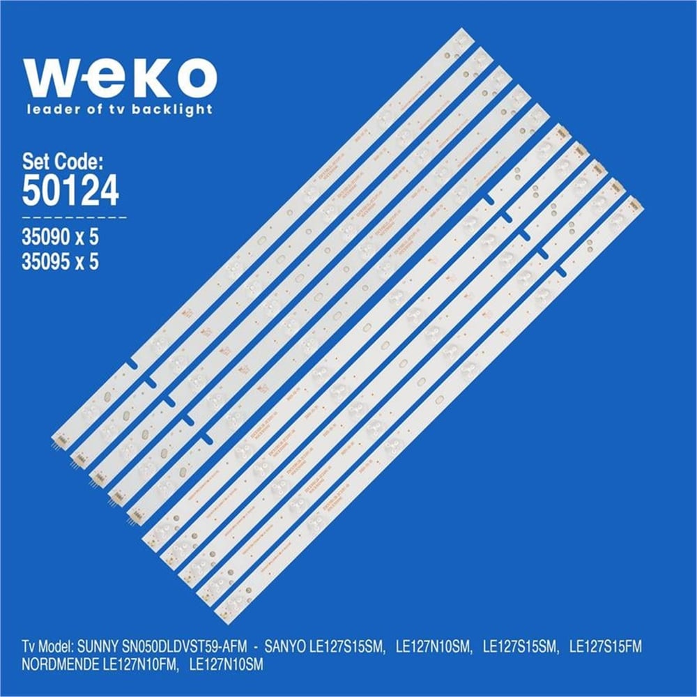 Weko Wkset-5124 35090X5 35095X5 Zdcx50d12 10 Adet Led Bar - Tv Led Bar