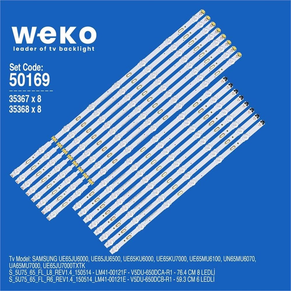 Weko Wkset-5169 35367X8 35368X8 S_5U75_65_Fl 16 Adet Led Bar - Tv Led Bar