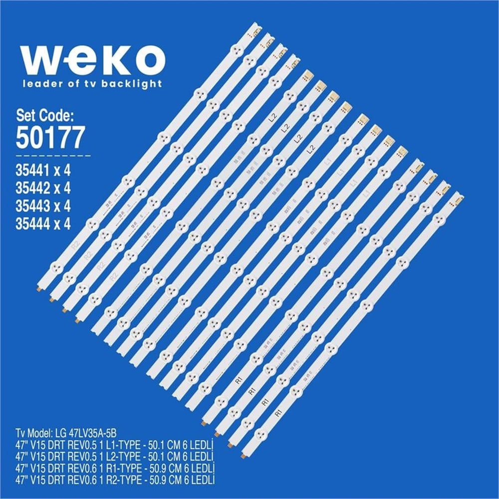 Weko Wkset-5177 35441X4 35442X4 35443X4 35444X4 47 V15 Drt Rev0.5 16 Adet Led Bar - Tv Led Bar